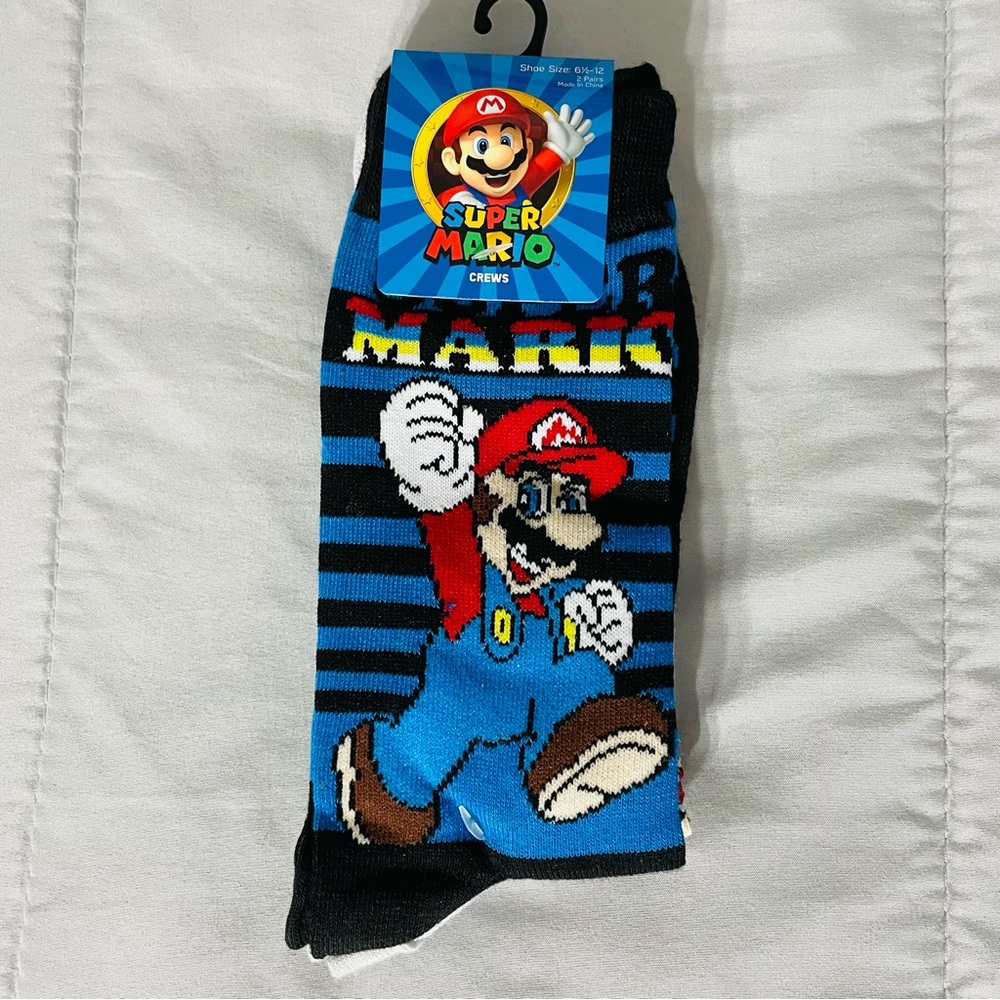 Super Mario 2 pack Crew Socks